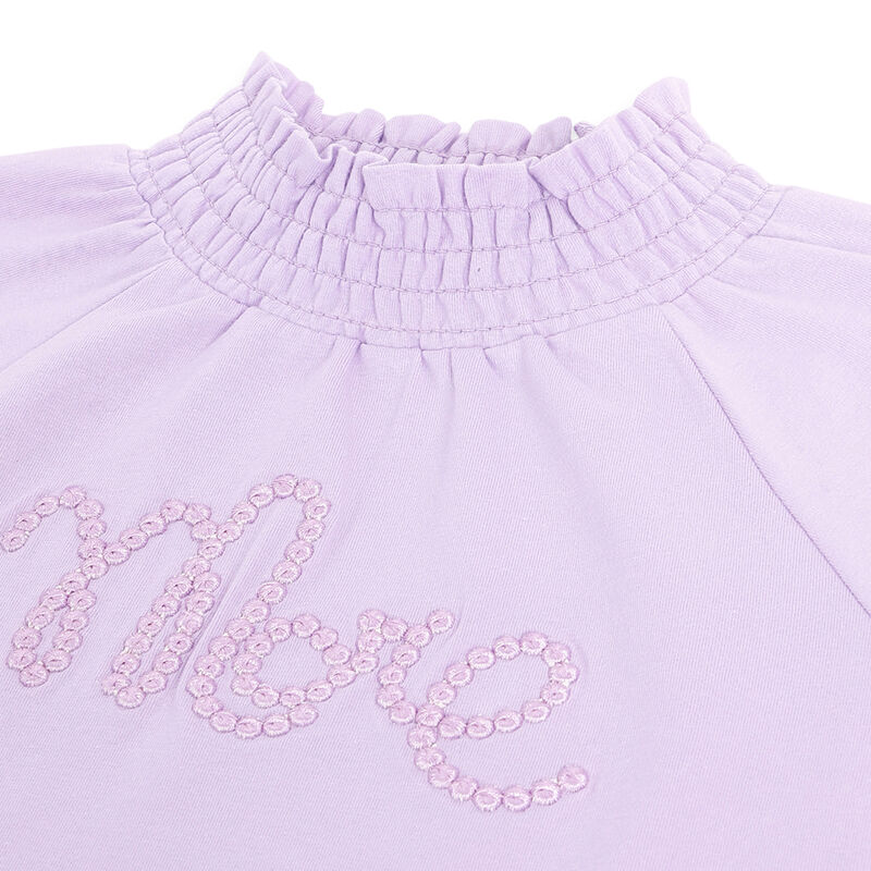 Girls Light Lilac Printed Long Sleeve T-Shirt image number 2